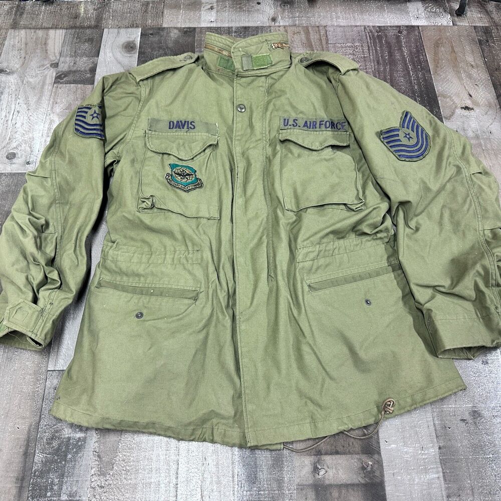 Vintage U.S Air Force Mens Large Long Cold Weather Field Coat OG-107